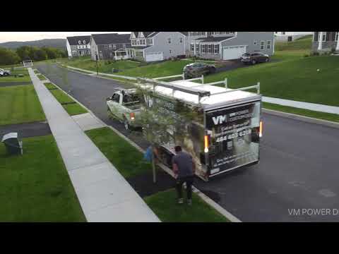 Toasted Sand Deck Boards with Black Railing | VM Power Deck & Fence