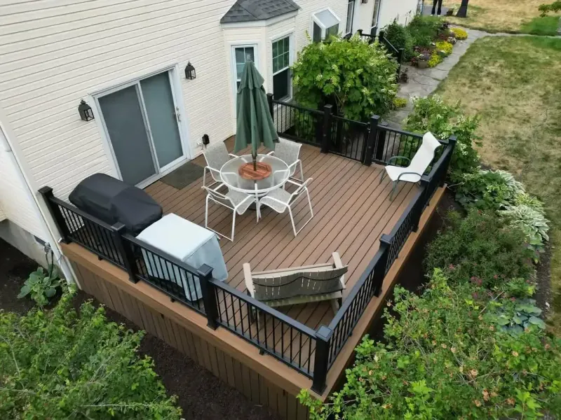 deck with cable railing in Pennsylvania